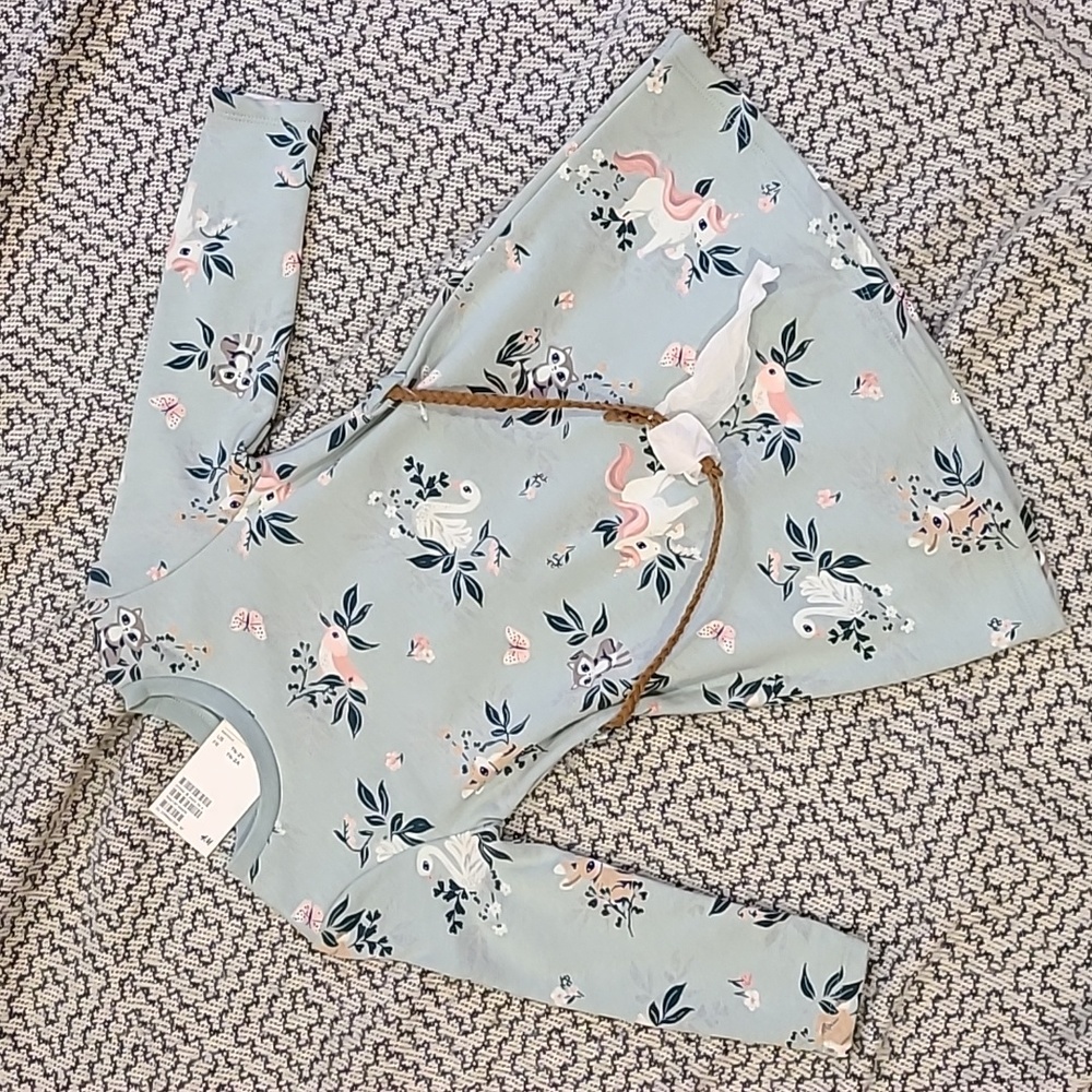 NWT H&M Whimsical Forest Print Dress Size 2